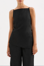Load image into Gallery viewer, Black sleeveless top and pants worn by a model on a white background
