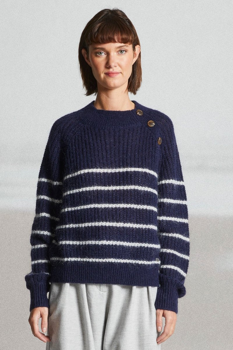 MAT DE MISAINE Teck Shoulder Button Sweater