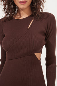 ASTR The Label Alora Cutout Sweater Dress