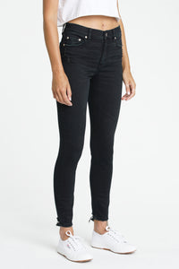 DAZE DENIM "Call You Back" Ankle High Rise Skinny Jeans - Tinted Windows