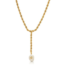 Load image into Gallery viewer, LEEADA Descanso Pearl Lariat Necklace