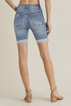 Load image into Gallery viewer, RISEN JEANS Jenna High Rise Distressed Mid-Length Shorts