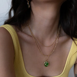 LEEADA Fortuna Jade Pendant Necklace
