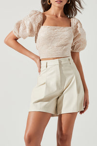 ASTR The Label Wilma Vegan Leather Shorts
