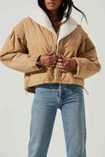 Load image into Gallery viewer, ASTR The Label Nadine Shearling-Trim Quilted Jacket