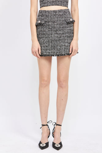 EN SAISON Noelle Tweed Mini Skirt