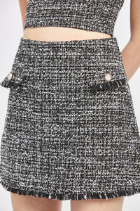 EN SAISON Noelle Tweed Mini Skirt